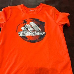 Boys medium orange Adidas short sleeve tee